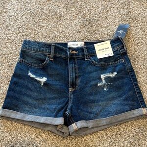 Abercrombie & Fitch Dark Blue Jean Shorts